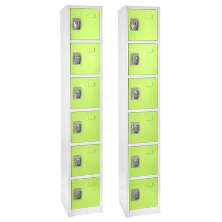 Adiroffice 12 in W, 12 in D, 72 in H, Steel ADI629-206-GRN-2PK